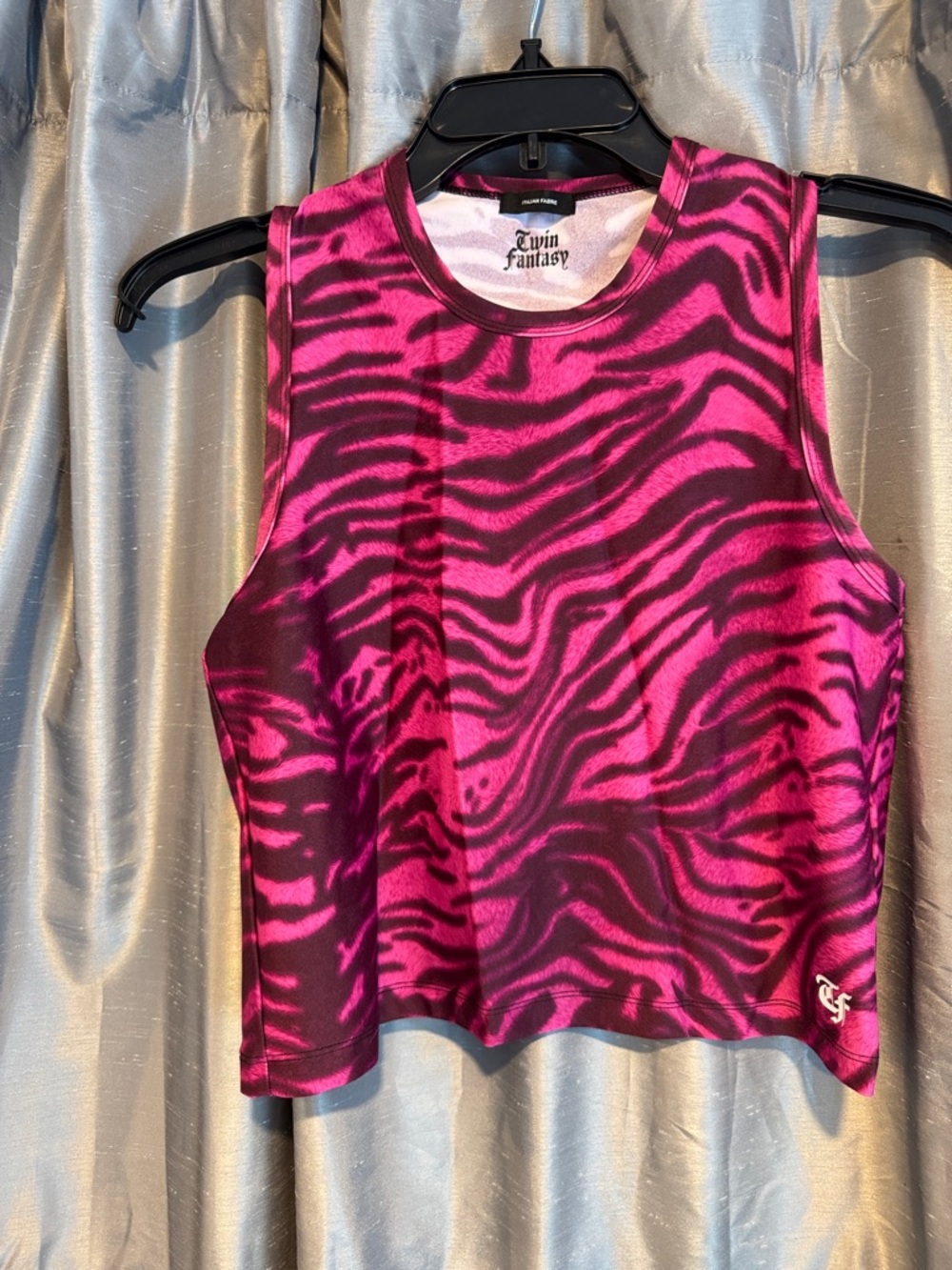 Twin Fantasy by R13 Magenta Tiger Crop Top size Medium
